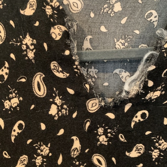 Kurta *damaged* Black and Tan Patterned Women’s Approx. Medium - Picture 2 of 7